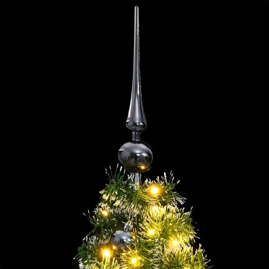 vidaXL Albero Natale Incernierato con 150 LED e Palline 120 cm