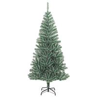 vidaXL Albero di Natale Artificiale con 300 LED Palline e Neve 240 cm