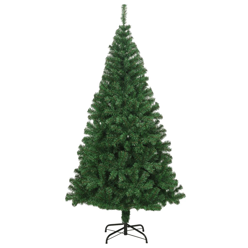 vidaXL Albero di Natale Artificiale con Rami Spessi Verde 180 cm PVC