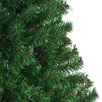 vidaXL Albero di Natale Artificiale con Rami Spessi Verde 180 cm PVC