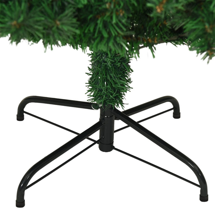 vidaXL Albero di Natale Artificiale con Rami Spessi Verde 180 cm PVC