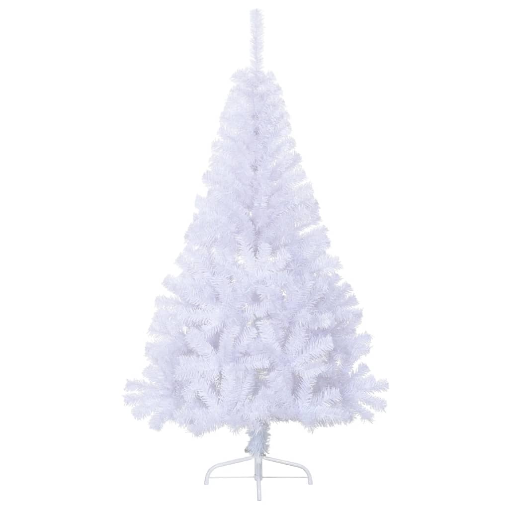 vidaXL Albero di Natale Artificiale MetÃ  con Supporto Bianco 150cm PVC