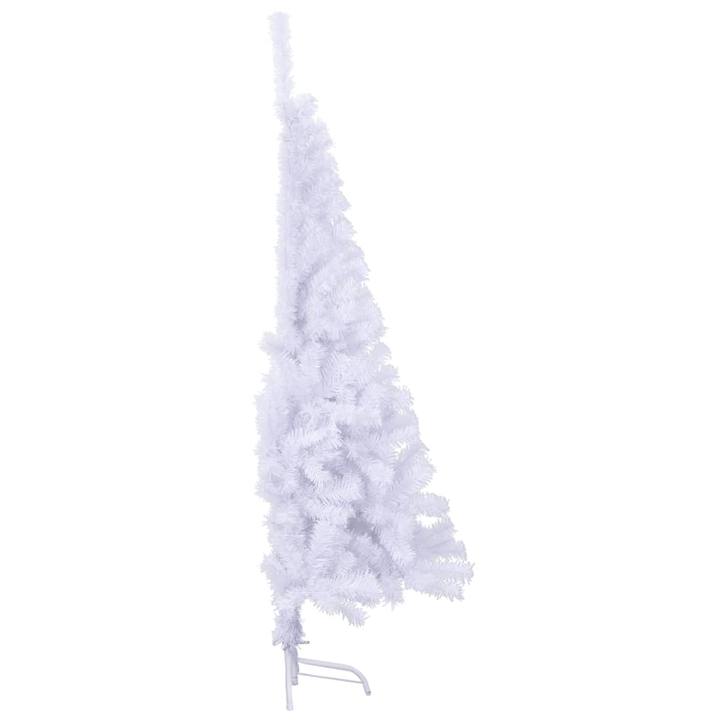 vidaXL Albero di Natale Artificiale MetÃ  con Supporto Bianco 150cm PVC