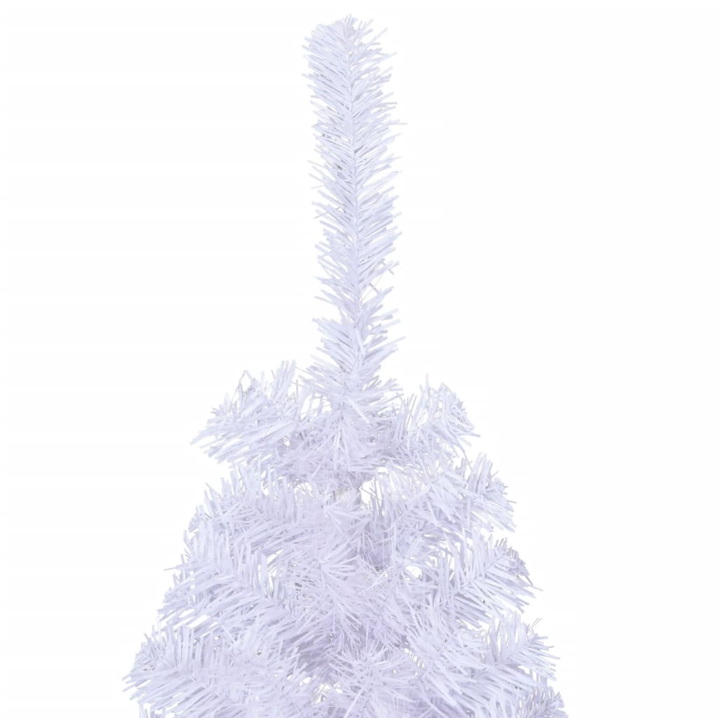 vidaXL Albero di Natale Artificiale MetÃ  con Supporto Bianco 150cm PVC