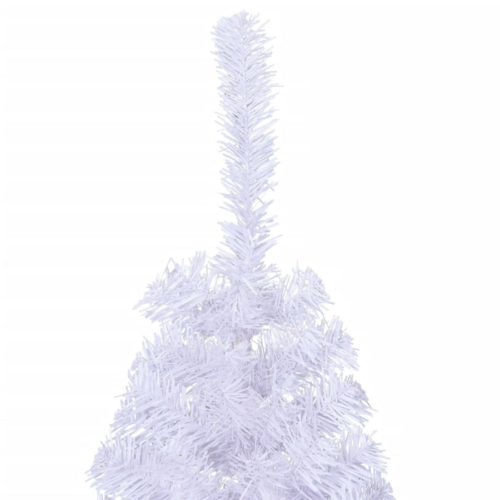 vidaXL Albero di Natale Artificiale MetÃ  con Supporto Bianco 150cm PVC