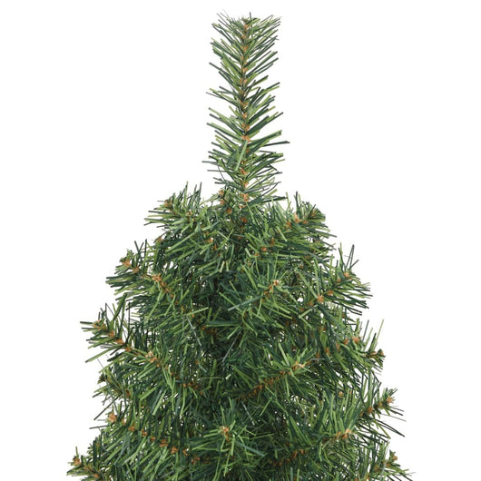 vidaXL Albero di Natale Artificiale Sottile con Base Verde 120 cm PVC