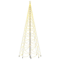 vidaXL Albero di Natale con Palo in Metallo 500 LED Bianco Caldo 5 m