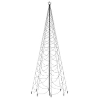 vidaXL Albero di Natale con Palo in Metallo 500 LED Bianco Caldo 5 m