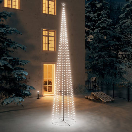 vidaXL Albero di Natale a Cono con 752 LED Bianco Caldo 160x500 cm