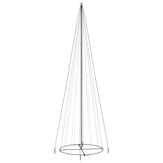 vidaXL Albero di Natale a Cono Bianco Caldo 1134 LED 230x800 cm