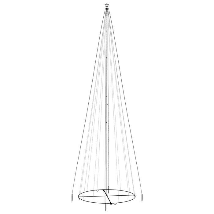 vidaXL Albero di Natale a Cono Bianco Caldo 1134 LED 230x800 cm