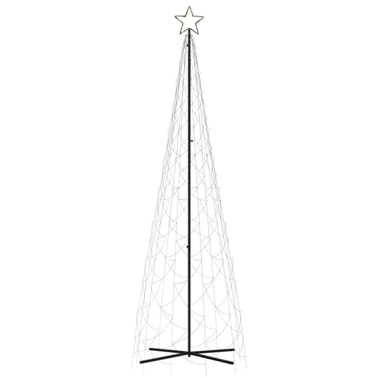 vidaXL Albero di Natale a Cono Bianco Caldo 500 LED 100x300 cm