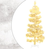 vidaXL Albero di Natale Preilluminato con Vaso Bianco 180 cm in PVC