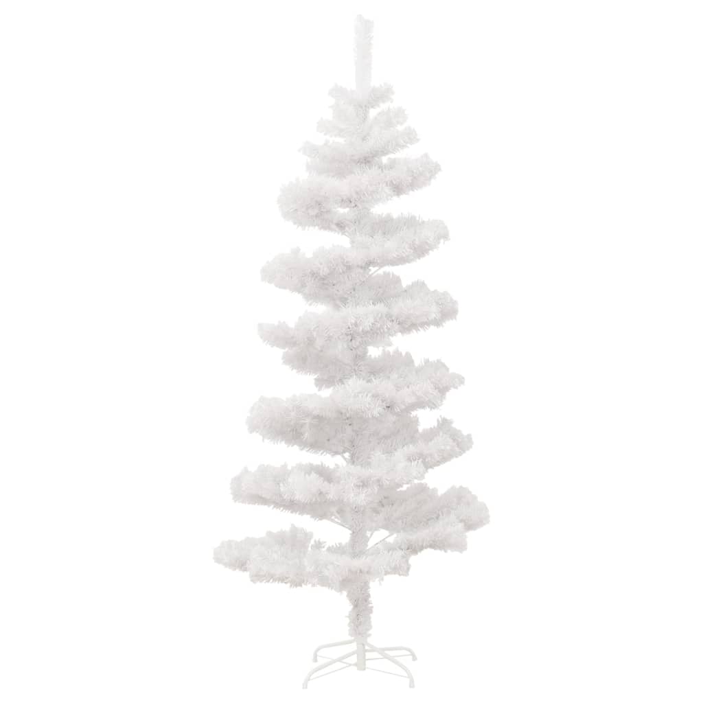 vidaXL Albero di Natale Preilluminato con Vaso Bianco 180 cm in PVC