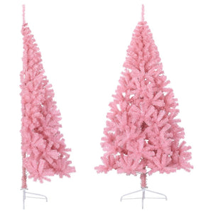 vidaXL Albero di Natale Artificiale a MetÃ  con Supporto Rosa 210cm PVC