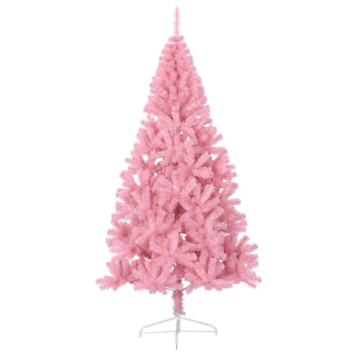 vidaXL Albero di Natale Artificiale a MetÃ  con Supporto Rosa 210cm PVC