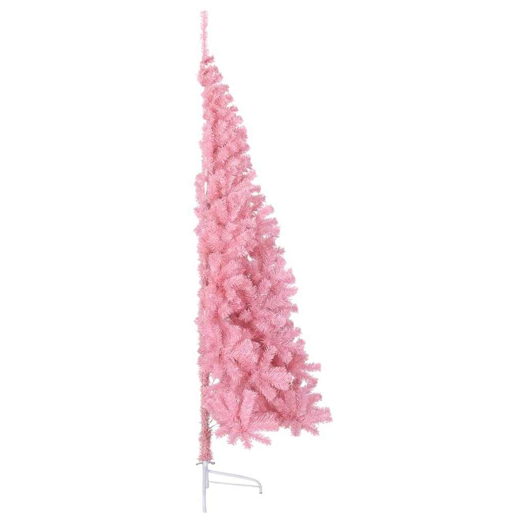 vidaXL Albero di Natale Artificiale a MetÃ  con Supporto Rosa 210cm PVC