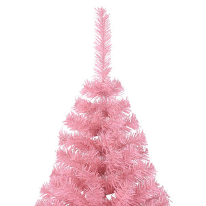 vidaXL Albero di Natale Artificiale a MetÃ  con Supporto Rosa 210cm PVC