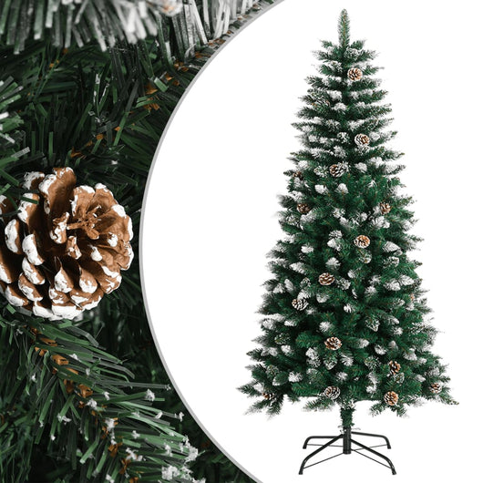 vidaXL Albero di Natale Artificiale con Base Verde 120 cm PVC