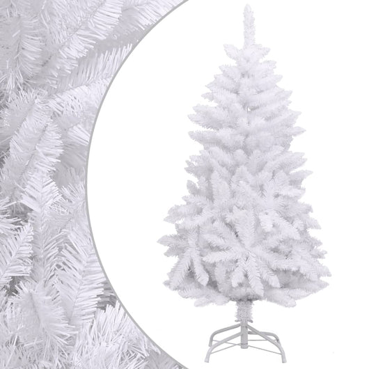 vidaXL Albero di Natale Artificiale Incernierato con Base Bianco 120cm