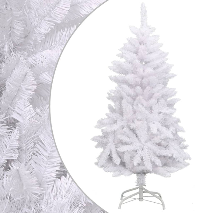 vidaXL Albero di Natale Artificiale Incernierato con Base Bianco 150cm