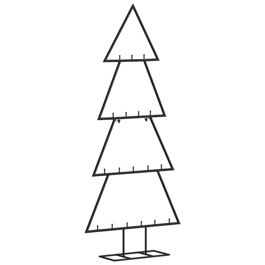 vidaXL Albero di Natale Decorativo in Metallo Nero 90 cm