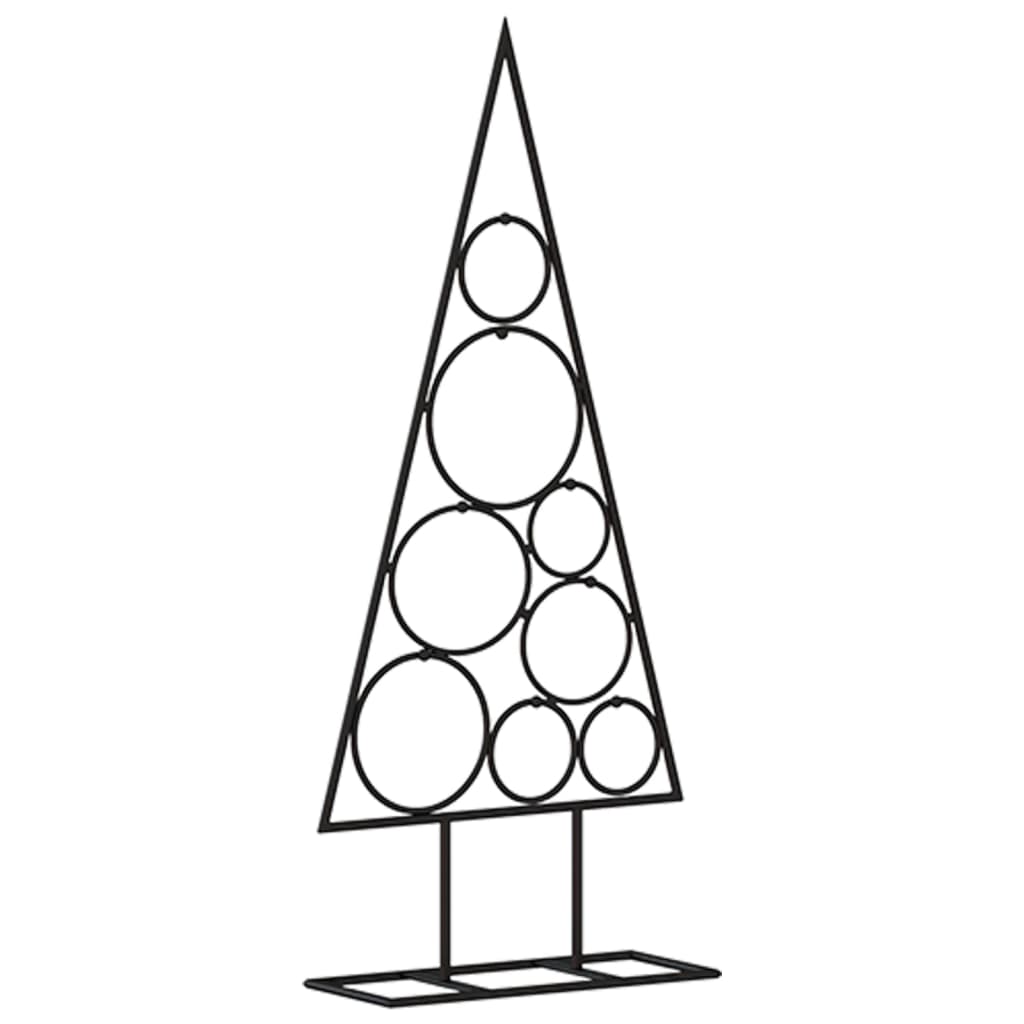 vidaXL Albero di Natale Decorativo in Metallo Nero 60 cm