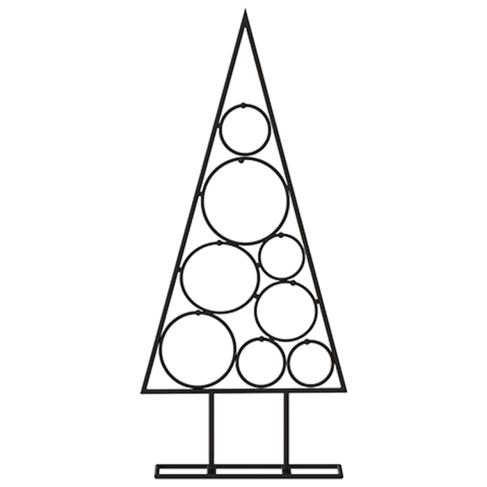 vidaXL Albero di Natale Decorativo in Metallo Nero 60 cm