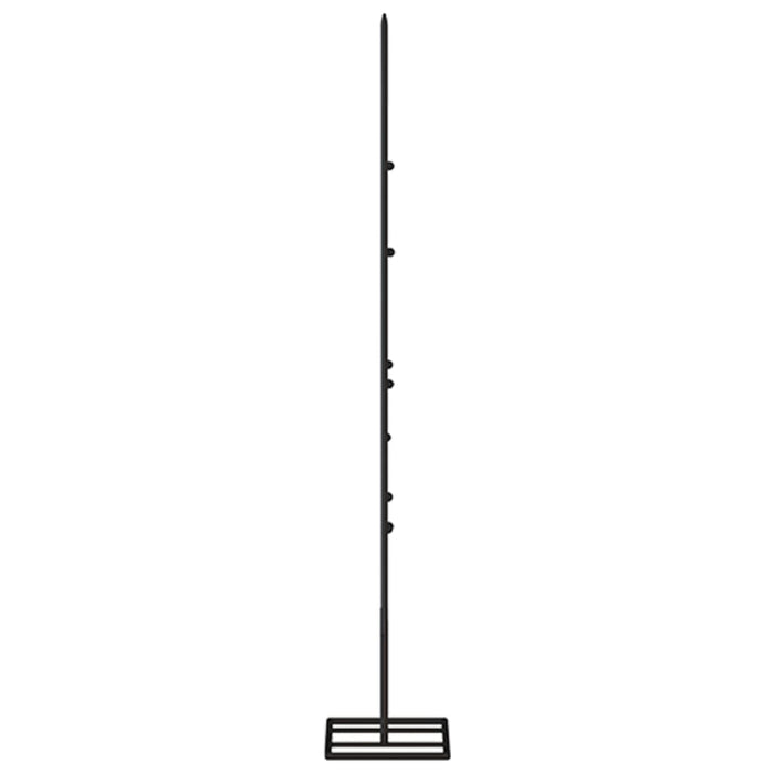 vidaXL Albero di Natale Decorativo in Metallo Nero 60 cm