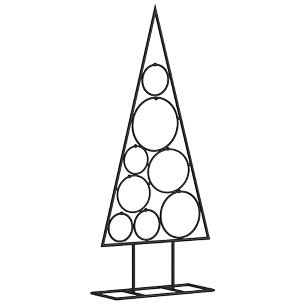 vidaXL Albero di Natale Decorativo in Metallo Nero 60 cm