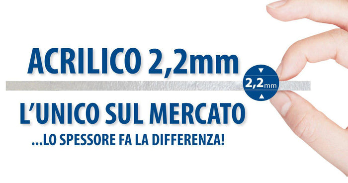 Box Doccia Semicircolare 100x100 cm 2 Ante Scorrevoli in Acrilico 2,2 mm H185 cm Dorini Bianco