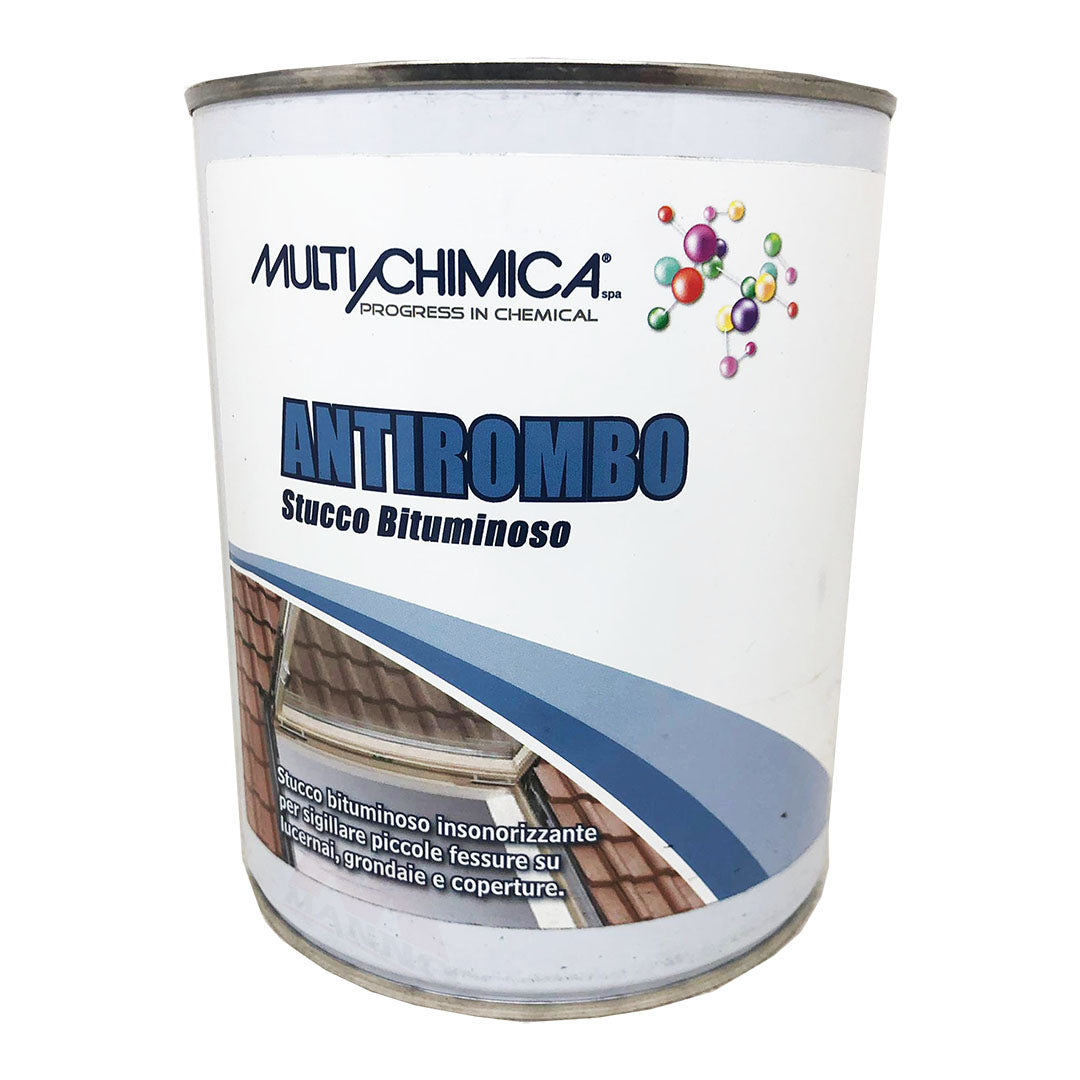 Antirombo stucco bituminoso Vernice Nero 750 ml Multichimica