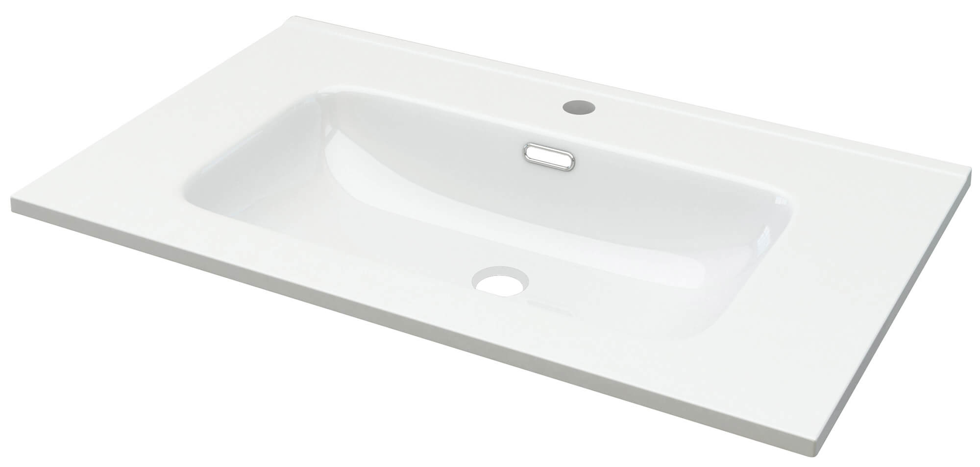 Mobile Bagno Sospeso 74 cm Lavabo e Specchio Tavassi Giove Rovere Bianco