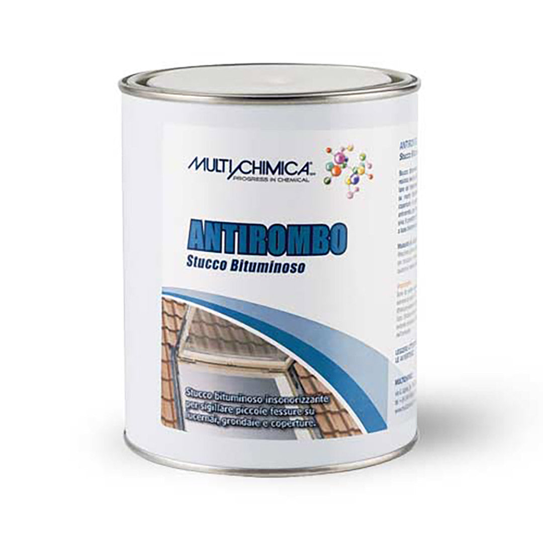 Antirombo stucco bituminoso Vernice Nero 750 ml Multichimica