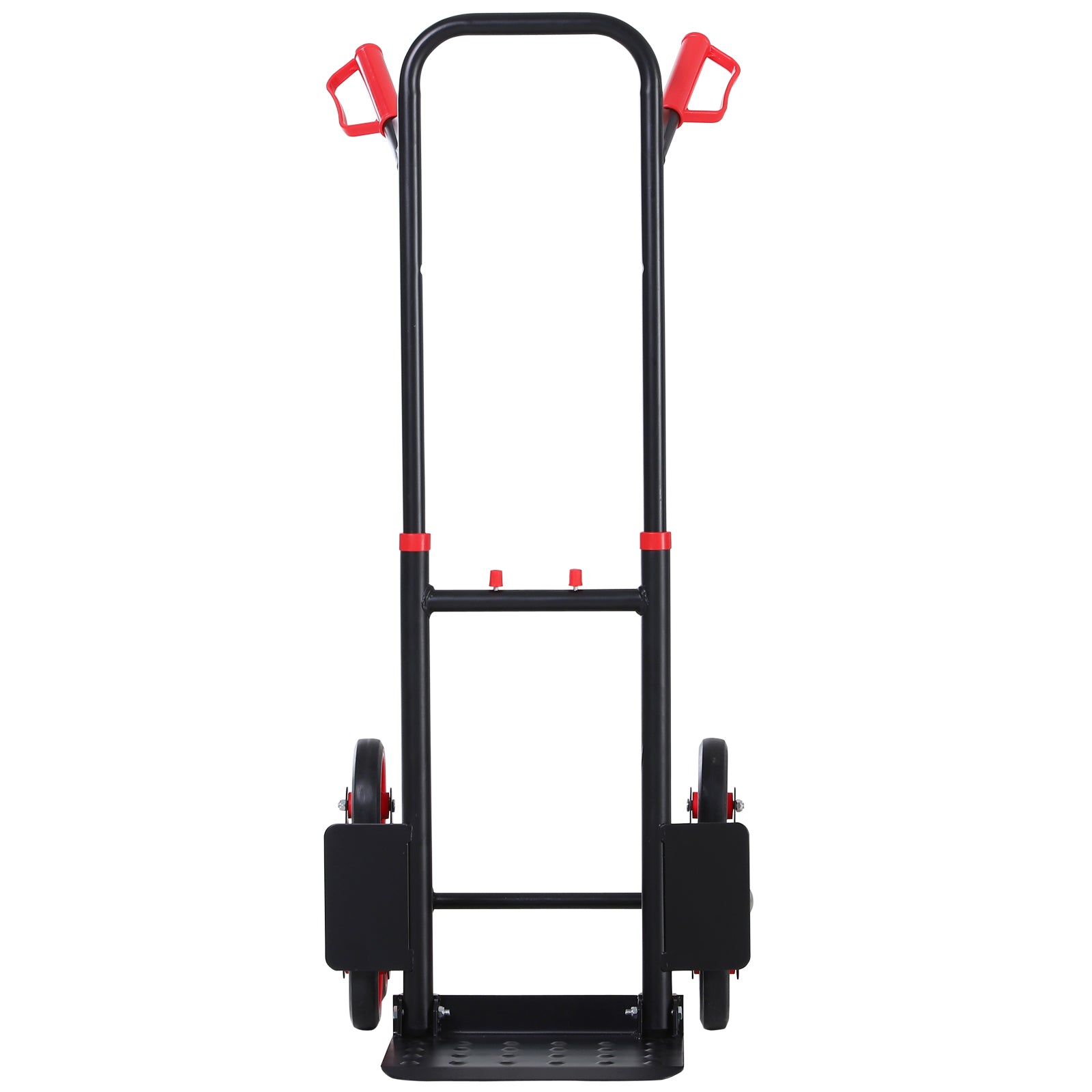 Carrello Portapacchi Pieghevole per Scale 150 Kg in Metallo  Nero e Rosso