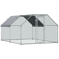 Gabbia Box da Esterno Zincato per Animali 2,8x3,8x1,95 m