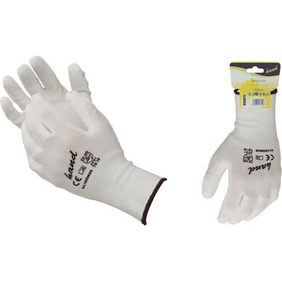 Guanto poliuretano bianco hand maglia leggera sintetico bianco  9 (12 paia) Hand 