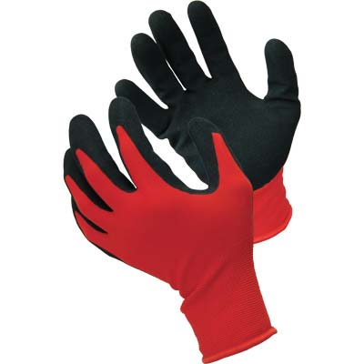 Guanto nitrile nero sabbiato hand maglia leggera sintetico rosso  9 (12 paia) Hand 