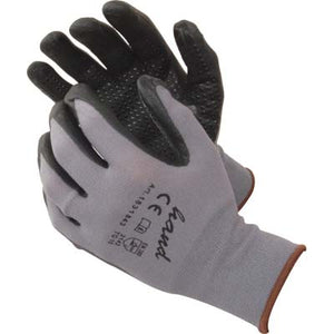 Guanto nitrile nero puntinato hand maglia leggera sintetico grigio  9 (12 paia) Hand 