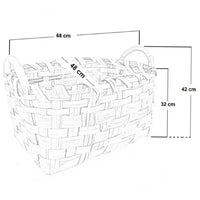 Portalegna sporta cesto cesta portapellet sporta in legno e pellet cm 68