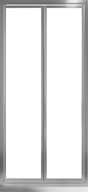 Porta Doccia 90 cm 2 Ante Battenti in Cristallo Trasparente 4mm H185 Fosterberg Skagen