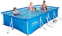 Piscina Fuori Terra Rettangolare 400x211x81cm Bestway Family Splash Frame 56424