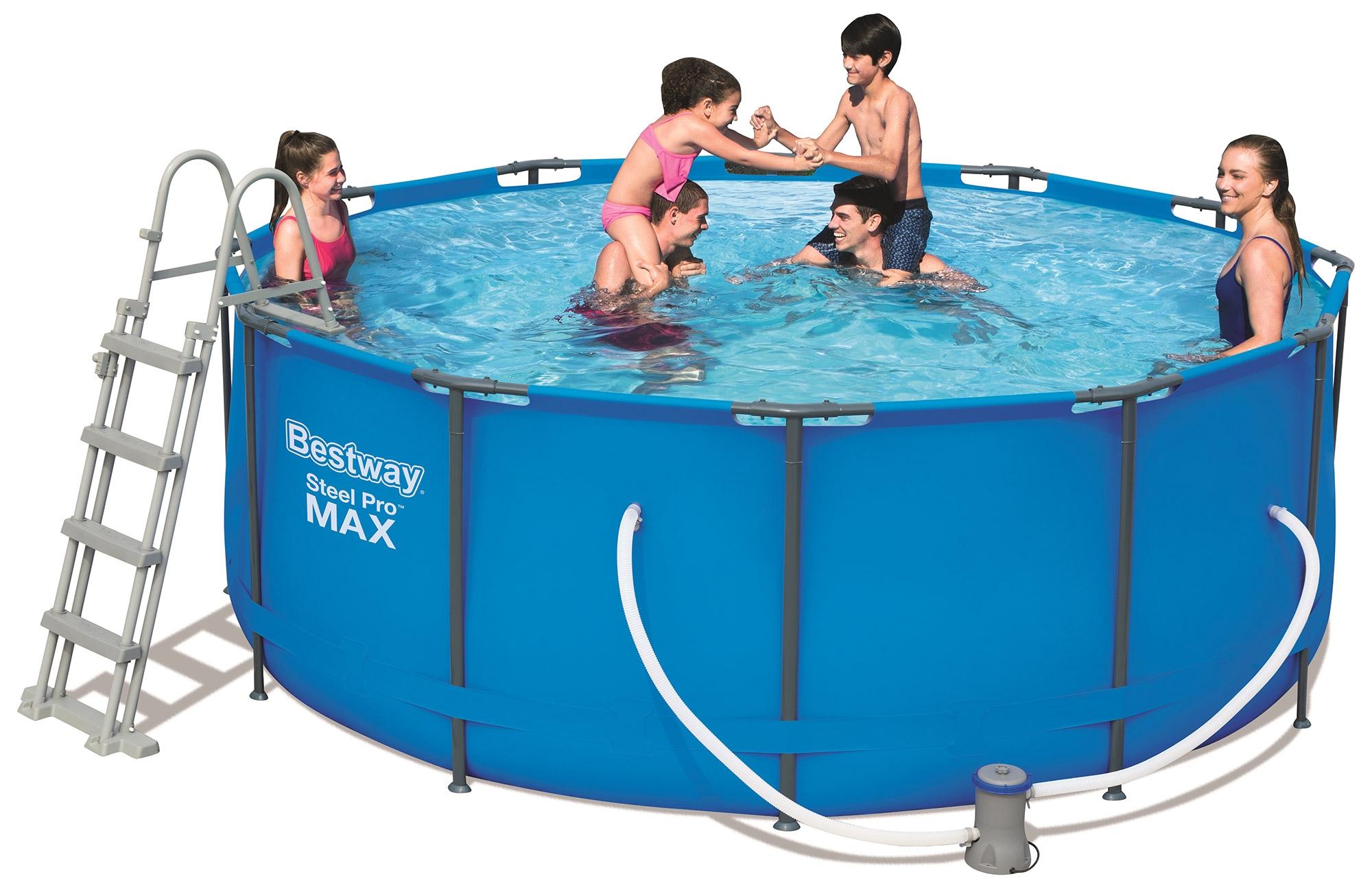 Piscina Fuori Terra Rotonda Ø366x122cm Bestway Steel Pro Frame 56420