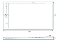 Piatto Doccia 90x180 cm in Pietra Bonussi Trivor Sabbia