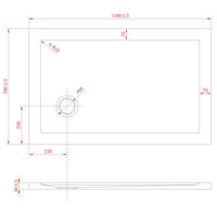 Piatto Doccia 70x110 cm in Acrilico Fosterberg Floret 2 Antracite