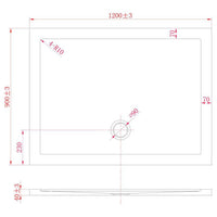 Piatto Doccia 90x120 cm in Acrilico Fosterberg Floret 3 Antracite