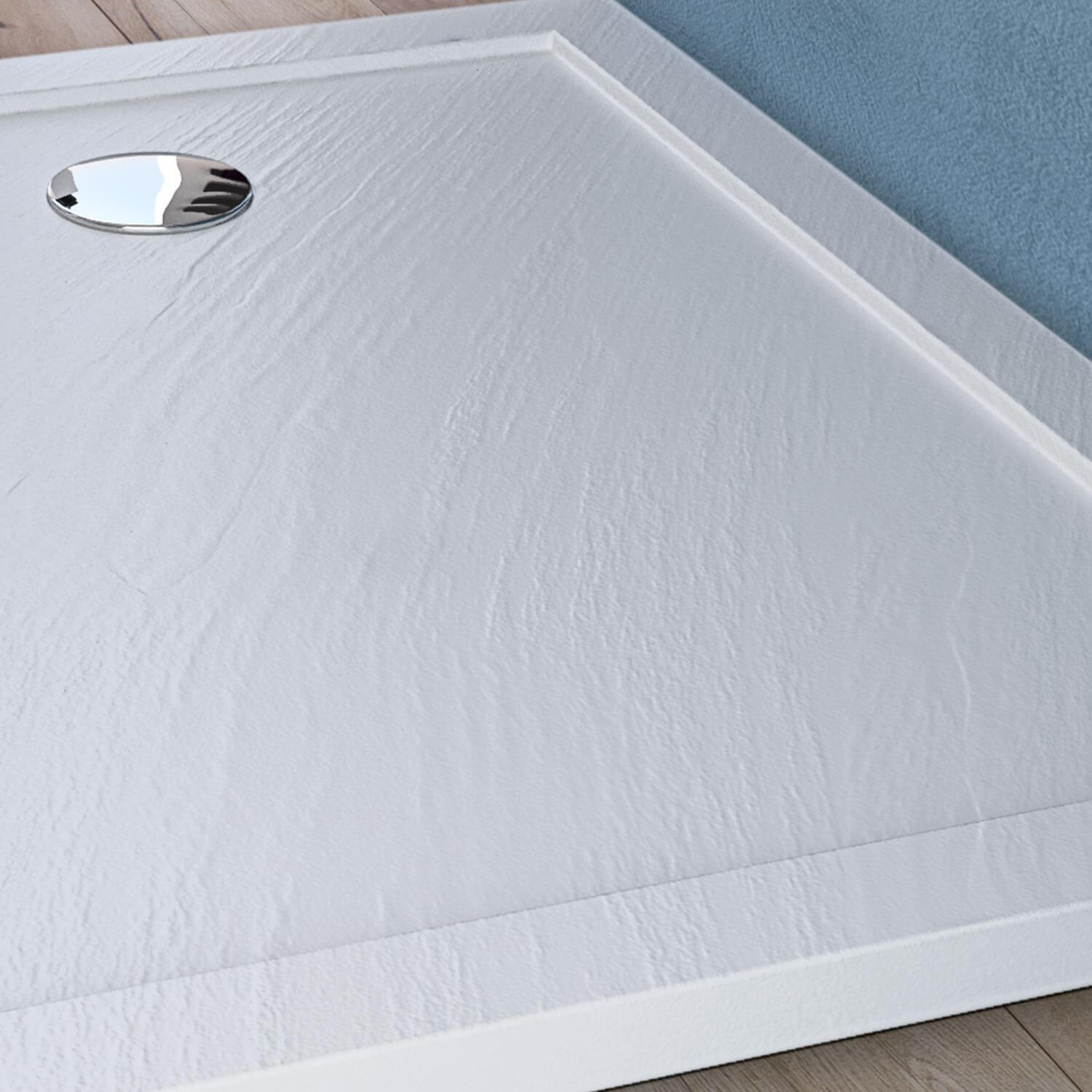 Piatto Doccia in Acrilico Fosterberg Floret Bianco 70x140 cm