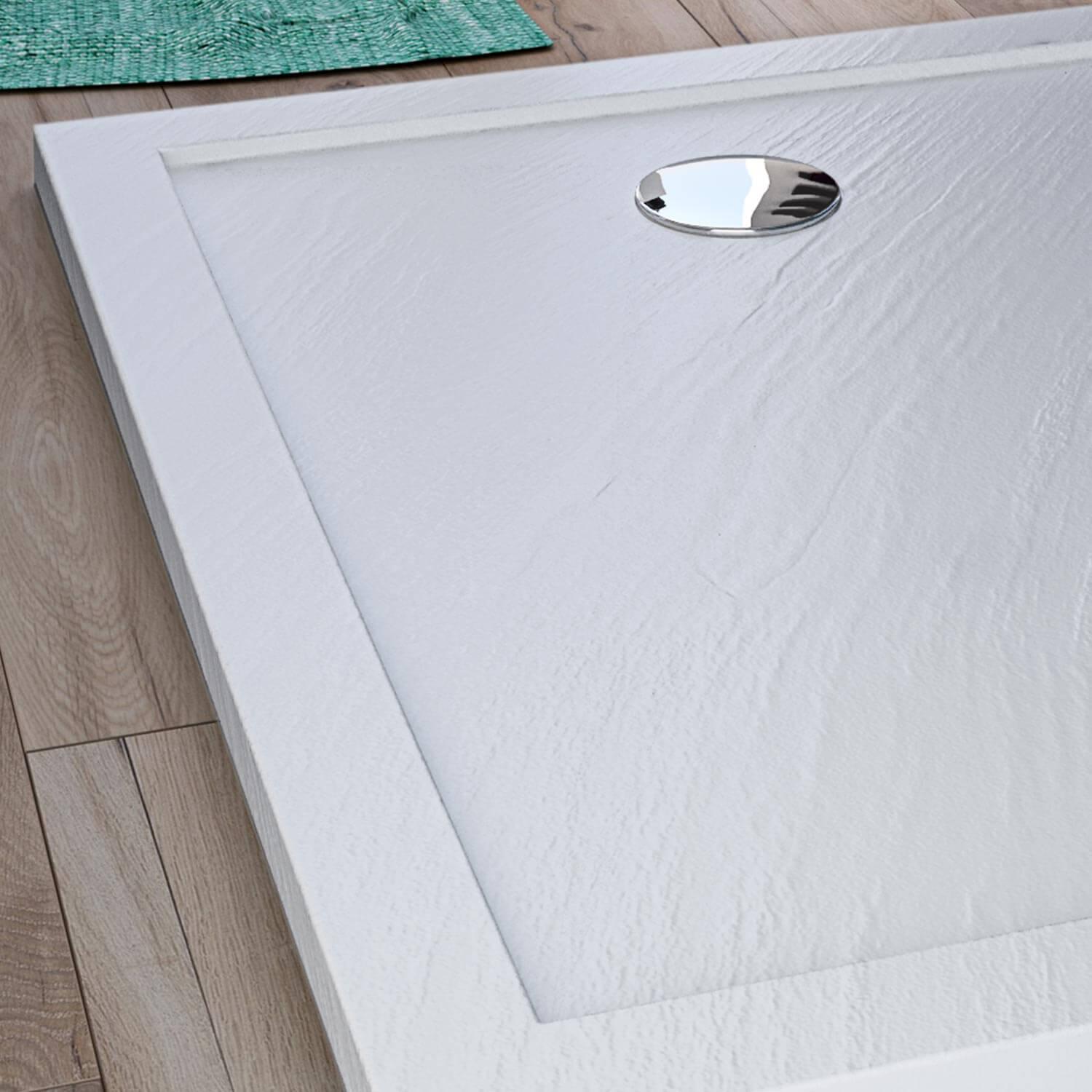 Piatto Doccia in Acrilico Fosterberg Floret Bianco 70x140 cm