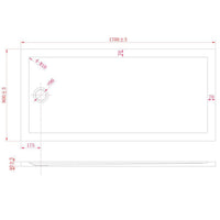 Piatto Doccia 80x170 cm in Acrilico Fosterberg Floret Bianco