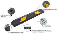 Set 2 Fermaruota Auto in Gomma Vulcanizzata 90x15x10 cm Arc Rubber ARC 9000 Kit